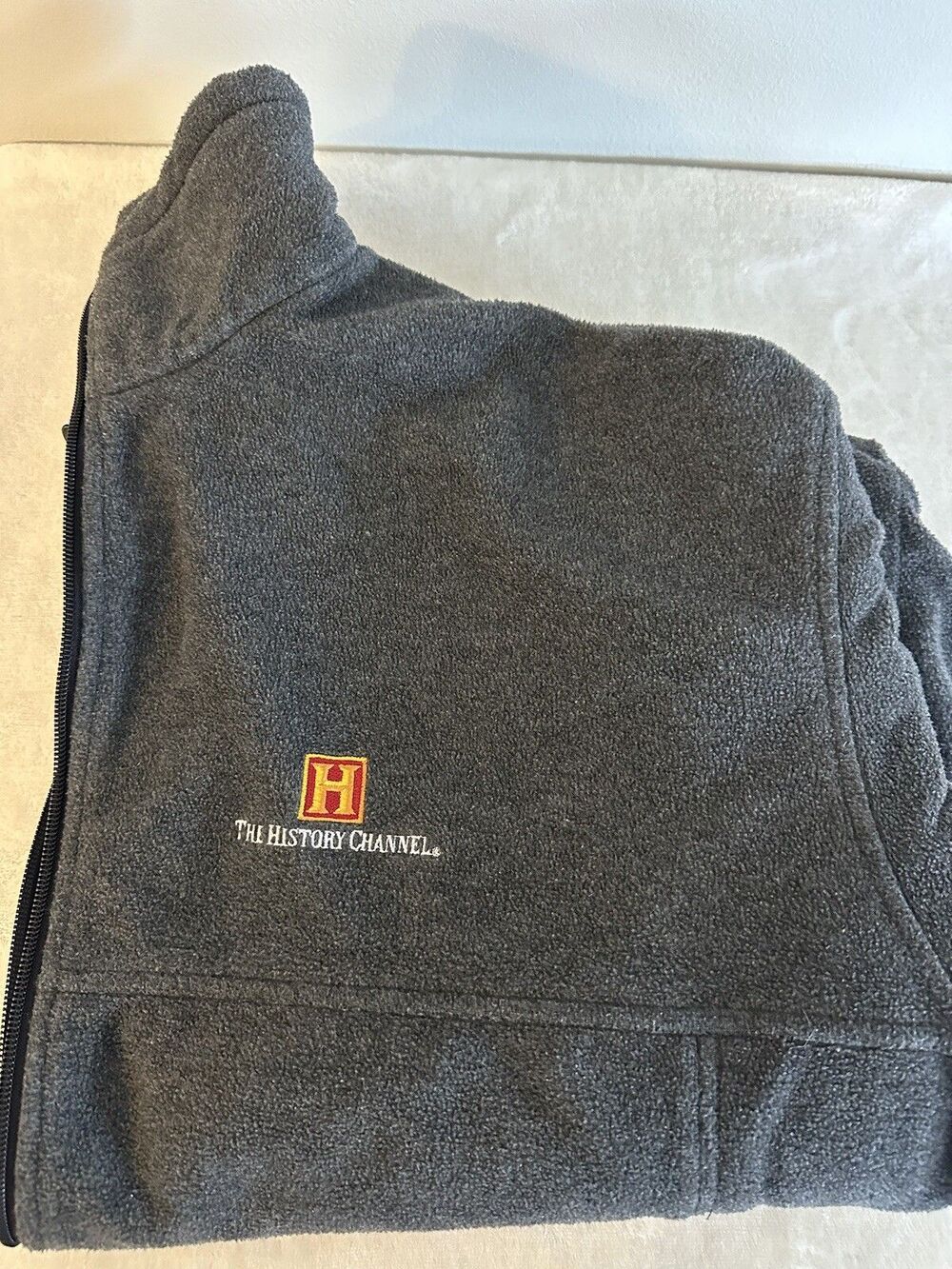 Columbia The History Channel Promo Fleece Jacket Size XL Dark Gray